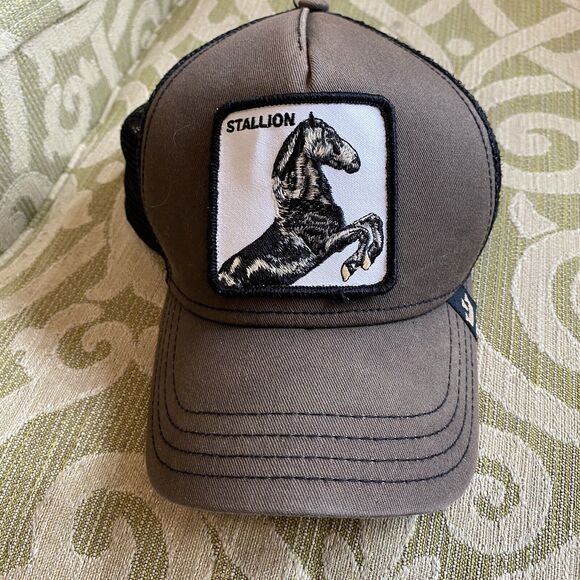 Goorin Hat Men Snap Back Stallion Farm Bros Horse Trucker Mesh FLAW - Picture 9 of 9